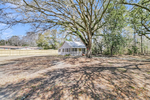 exterior space with fence