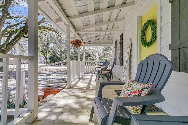 view of patio / terrace featuring covered porch