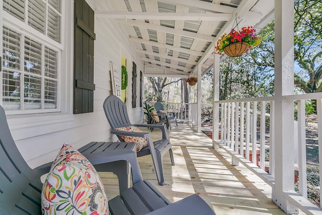 view of patio / terrace featuring covered porch