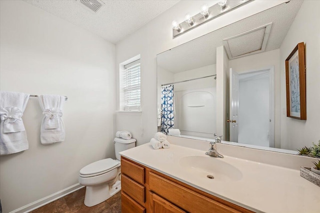 105 Brockman Way, Goose Creek, SC 29445 - bathroom with vanity, curtained shower, and a textured ceiling