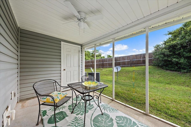 105 Brockman Way, Goose Creek, SC 29445 - sunroom with a ceiling fan
