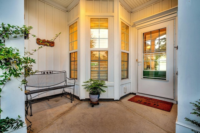 view of doorway to property