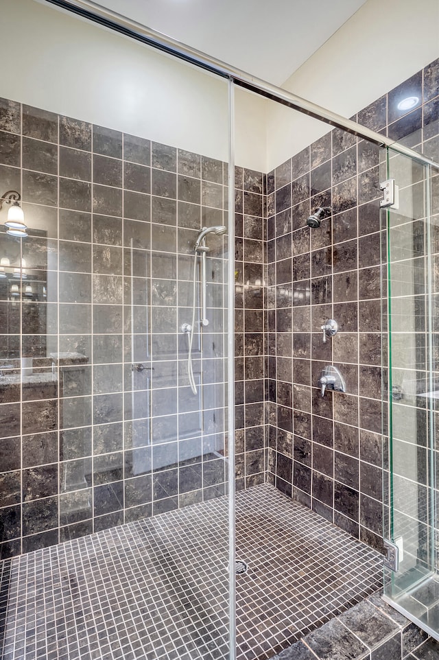 bathroom with an enclosed shower