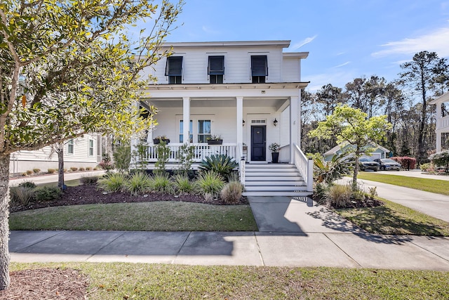 view of front of house featuring covered porch