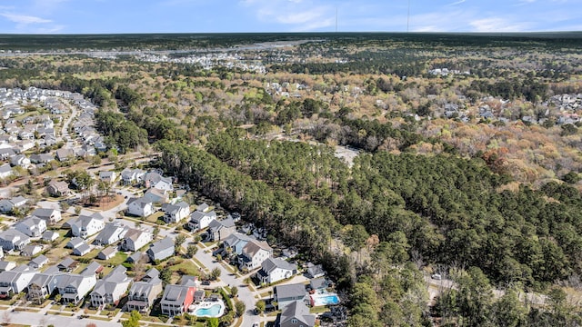 drone / aerial view with a residential view