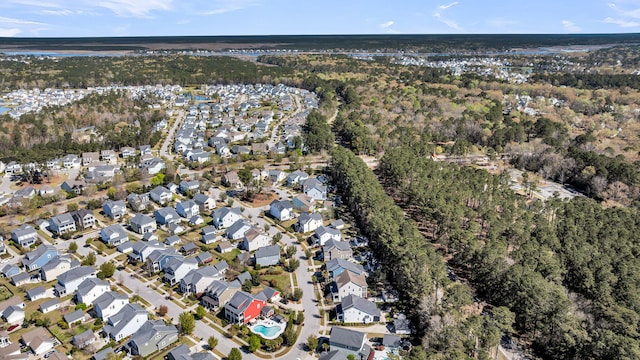 aerial view featuring a residential view