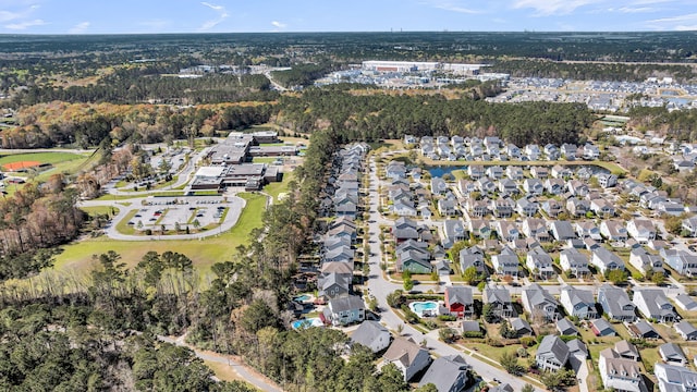 bird's eye view with a residential view