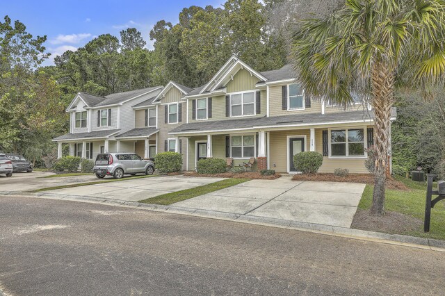 view of front of house with central AC unit