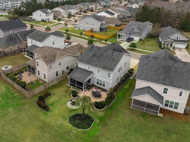 drone / aerial view featuring a residential view