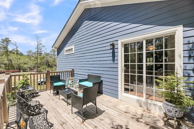 view of wooden deck