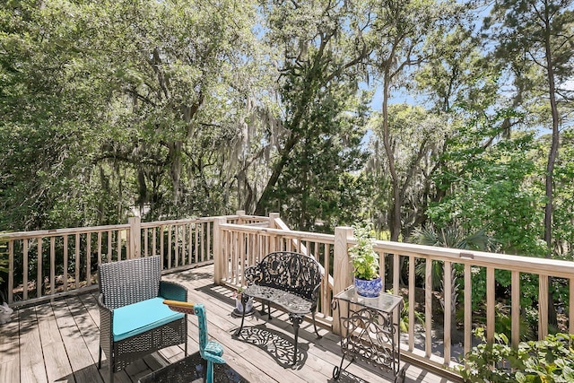 view of wooden terrace