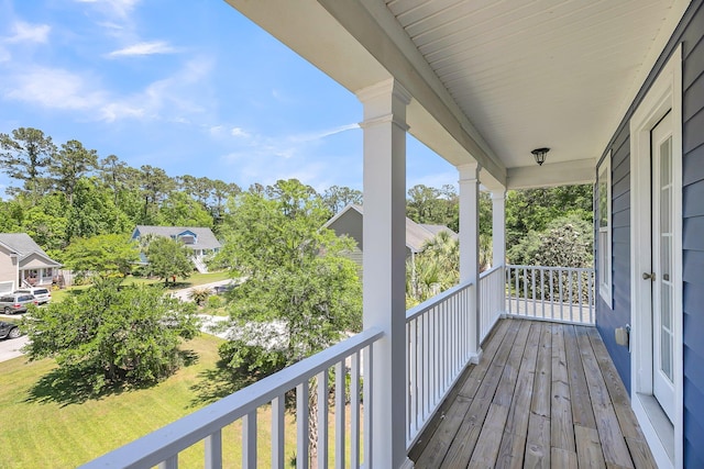 balcony with covered porch