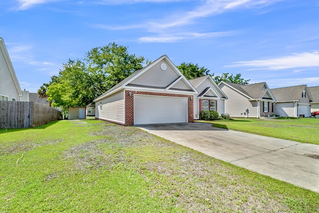 7869 High Maple Cir N, Charleston, SC 29418 - traditional-style house with brick siding, driveway, and a garage