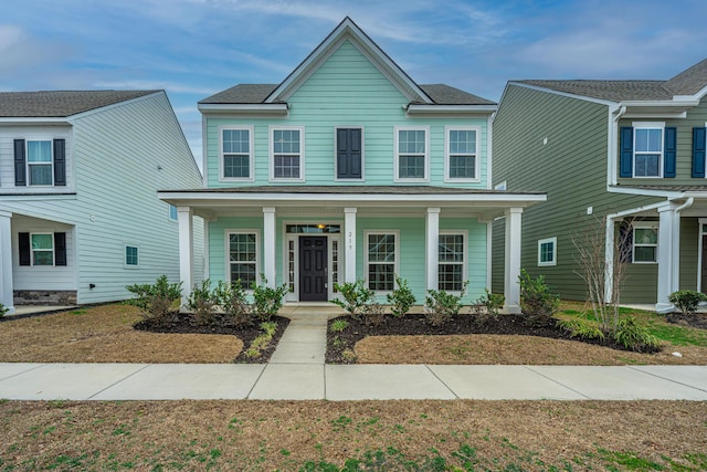 view of front of property featuring a porch