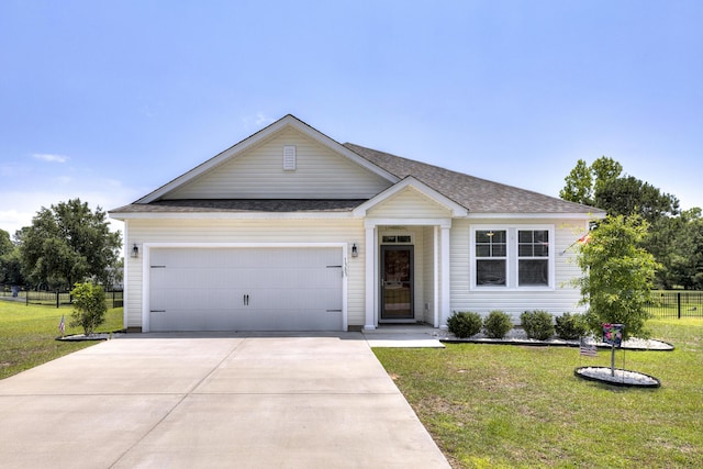 1383 Deercreek Dr, Manning, SC 29102 - view of front of house with a shingled roof, driveway, and a garage