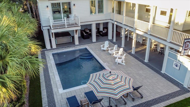 view of pool with a patio area