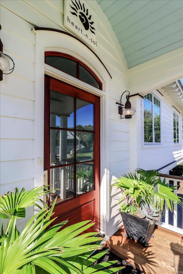 view of doorway to property