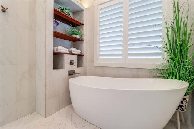 bathroom with a bathing tub