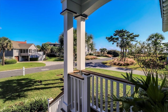 exterior space featuring covered porch