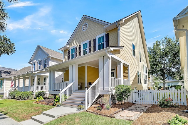 view of front of home with a porch