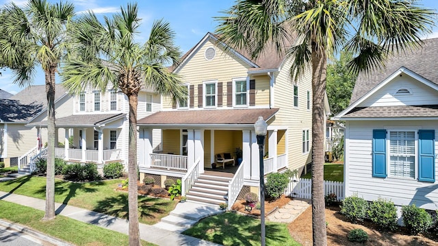 view of front of house with a porch