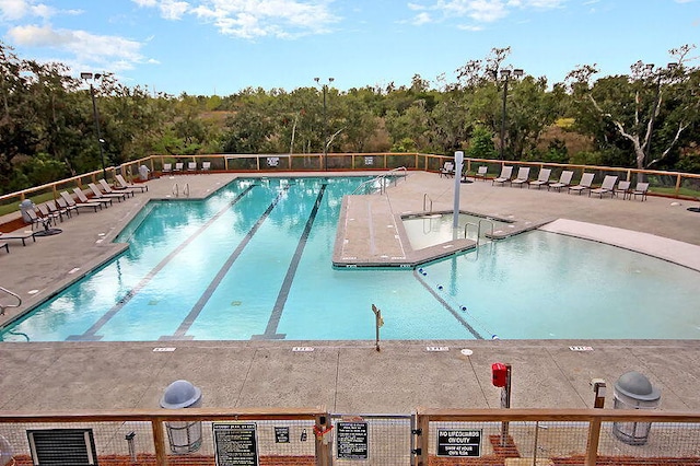 view of pool with a patio