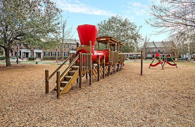 view of jungle gym