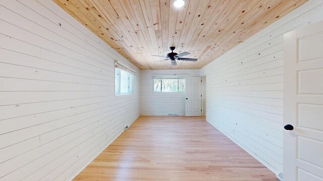 interior space with wooden ceiling