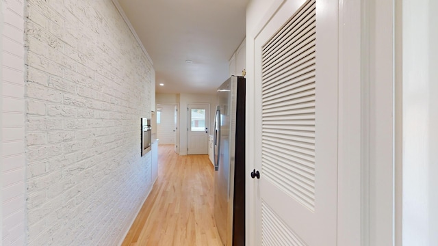 hallway featuring light hardwood / wood-style floors