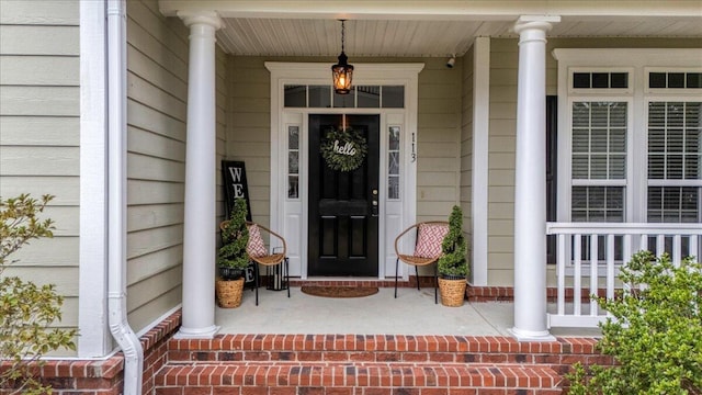 view of doorway to property