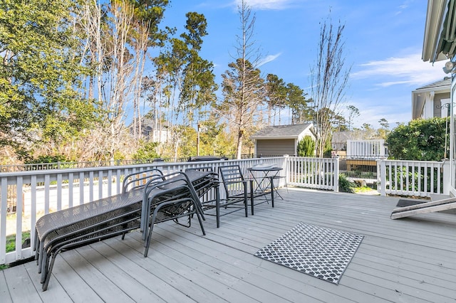 view of wooden deck