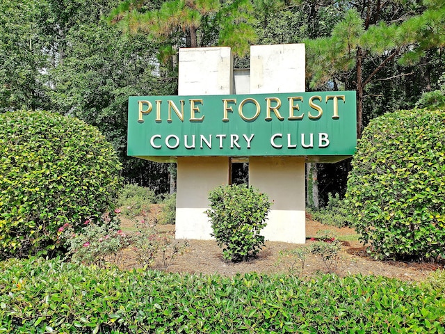 view of community sign