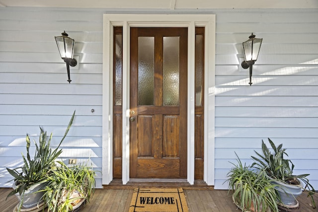 view of doorway to property