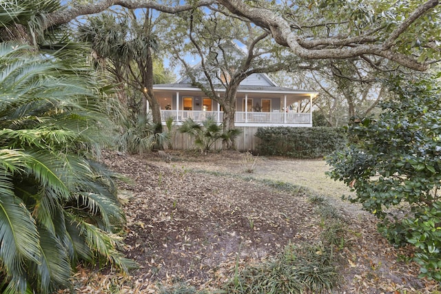 view of yard featuring a porch