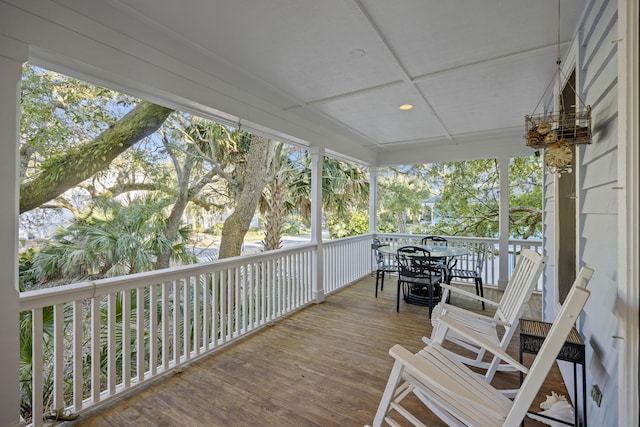 view of wooden terrace
