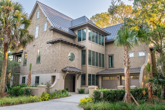 515 Claret Way, Kiawah Island, SC 29455 - view of front of house with a standing seam roof, metal roof, and a garage