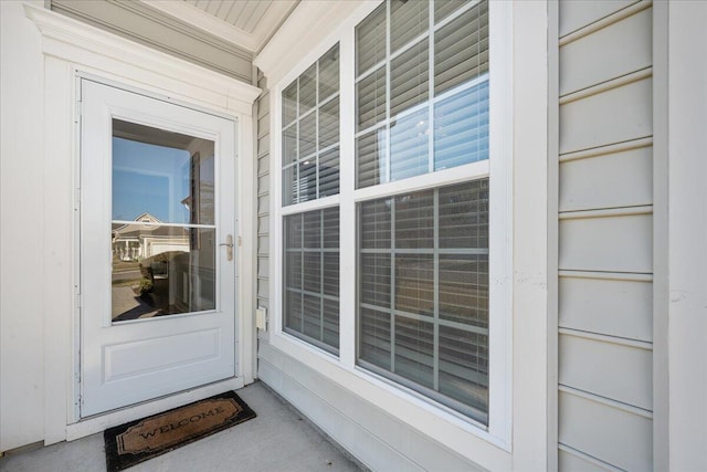 view of doorway to property