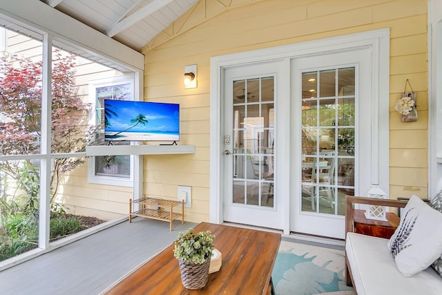 2961 Waterleaf Rd, Johns Island, SC 29455 - entryway with wood walls and wood finished floors