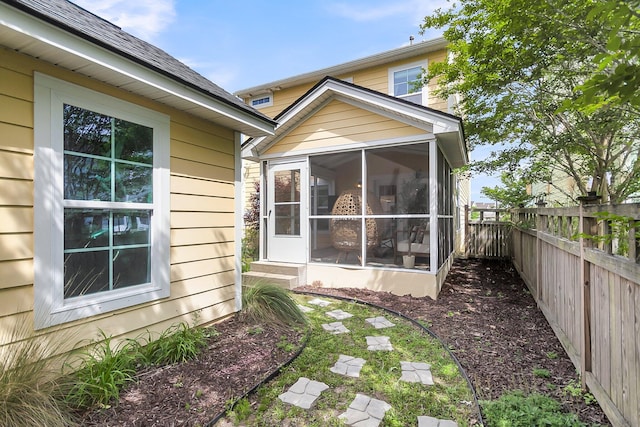 2961 Waterleaf Rd, Johns Island, SC 29455 - back of property with a sunroom and a fenced backyard