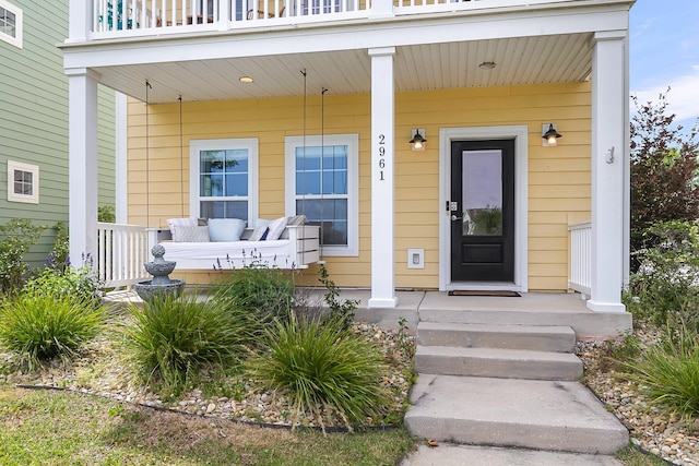 2961 Waterleaf Rd, Johns Island, SC 29455 - property entrance with a porch