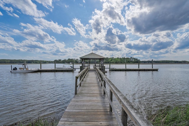 8346 Chisolm Plantation Rd, Edisto Island, SC 29438 - dock area with a water view and a gazebo