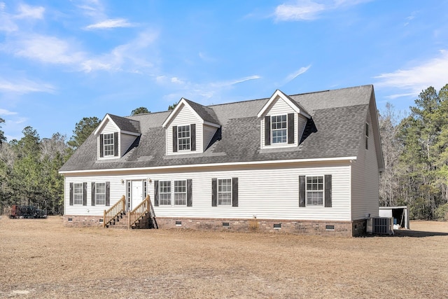 cape cod house with central AC