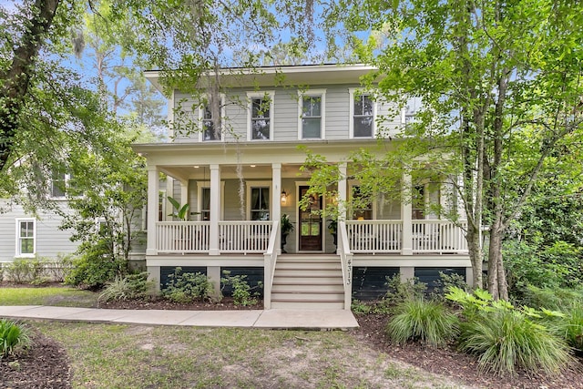 view of front facade with a porch