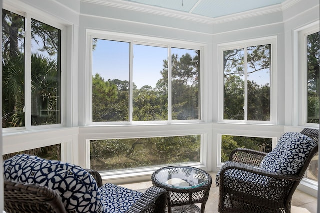 sunroom / solarium featuring a wealth of natural light