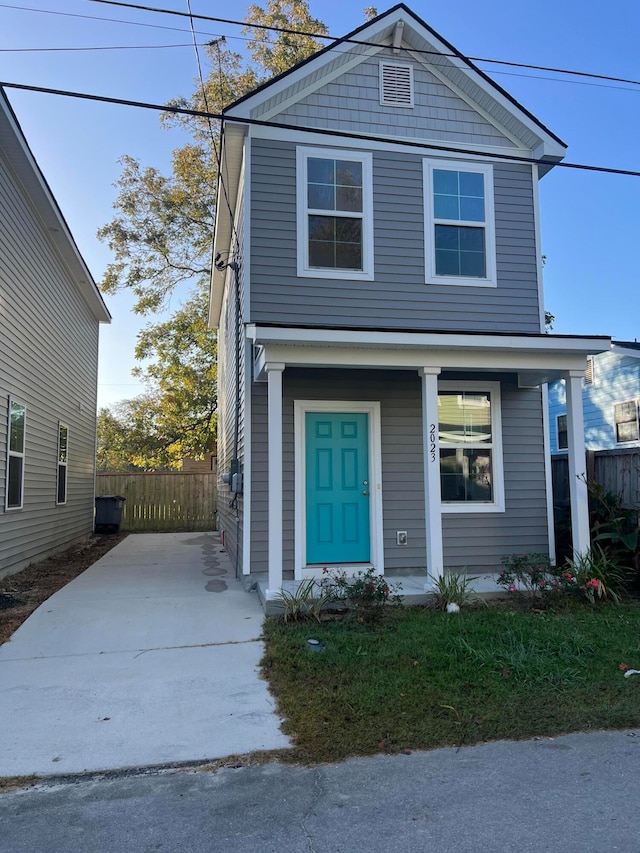 front of property featuring a porch