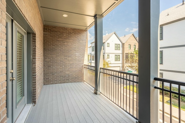 balcony with a residential view