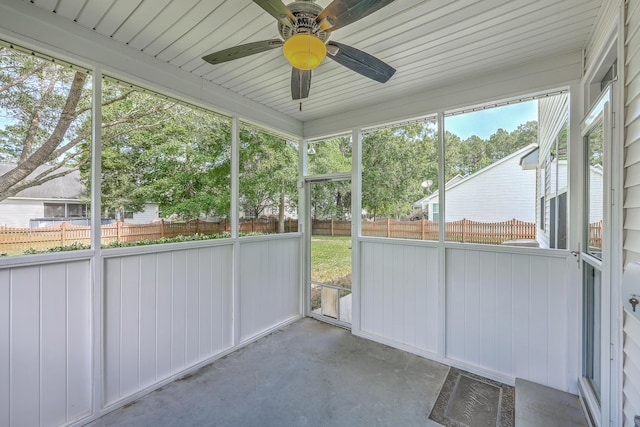 111 Kapalua Run, Summerville, SC 29483 - unfurnished sunroom with a ceiling fan