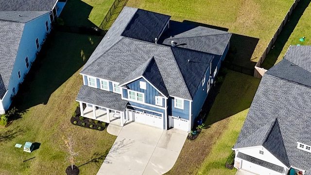 birds eye view of property