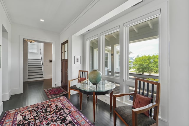 sunroom featuring visible vents