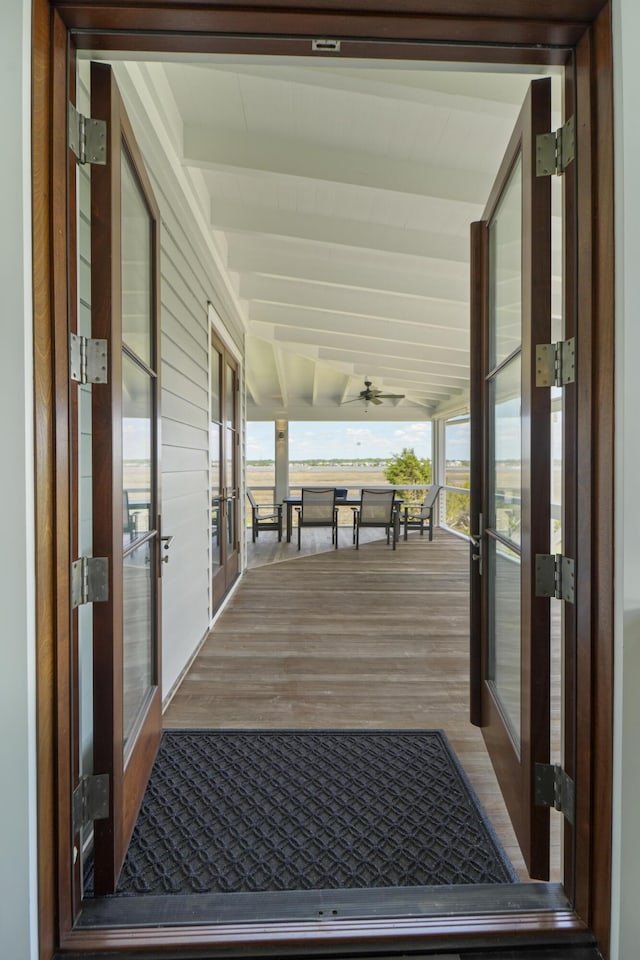 deck featuring french doors
